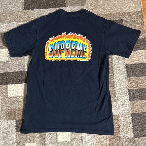Supreme Other - Supreme Navy Chrome 2 Sided T-shirt small USA